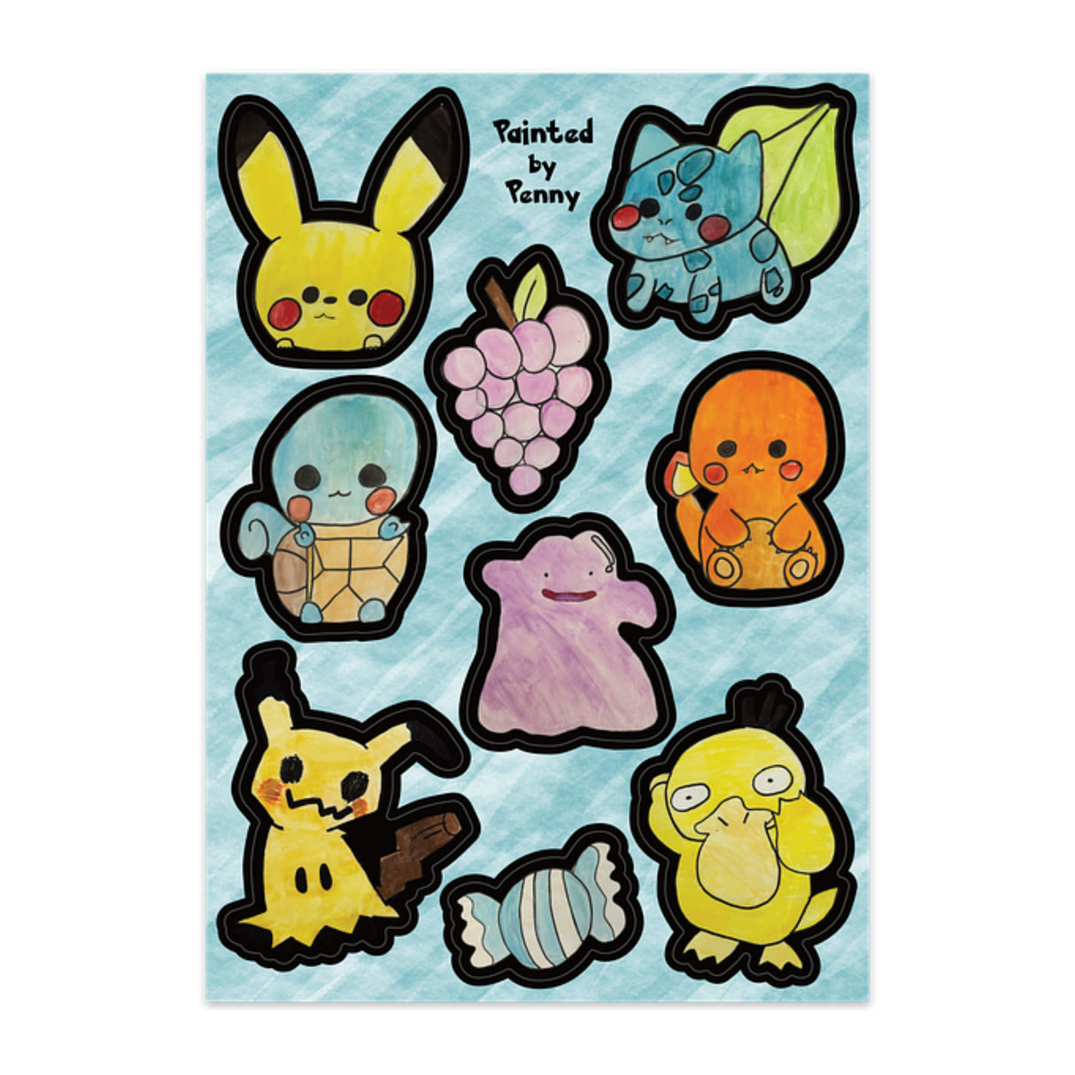 Painted by Penny: Pokémon Sticker Sheet