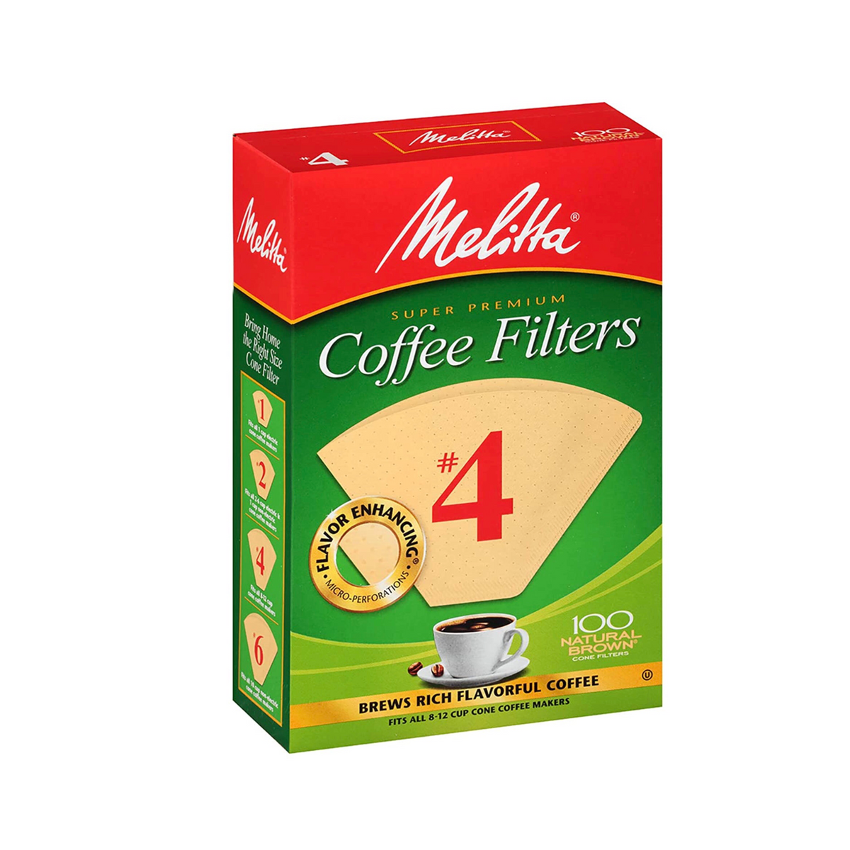 Melitta #4 Filters Natural Brown 100 Pack | Bicycle Coffee Company