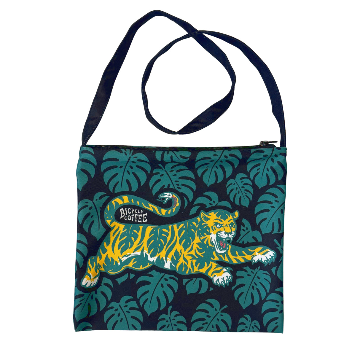 Monstera Tiger Musette Bag