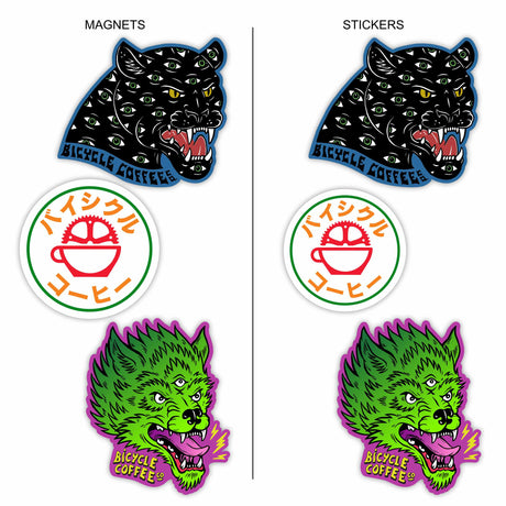 Sticker / Magnet Pack - Wolf & Panther