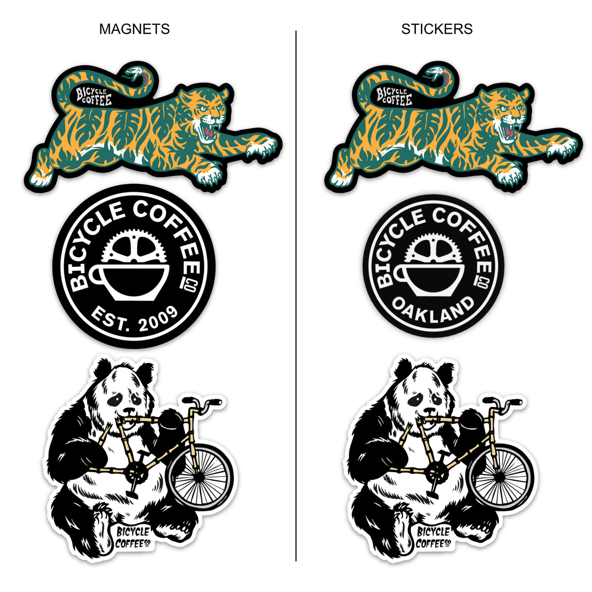 Sticker / Magnet Pack - Panda & Tiger