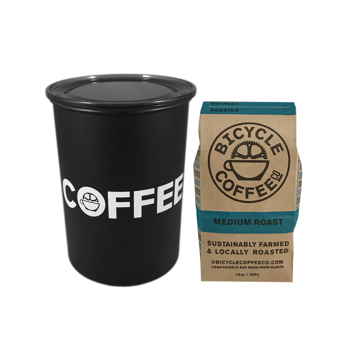 Coffee Canister & 12 oz Bag Bundle