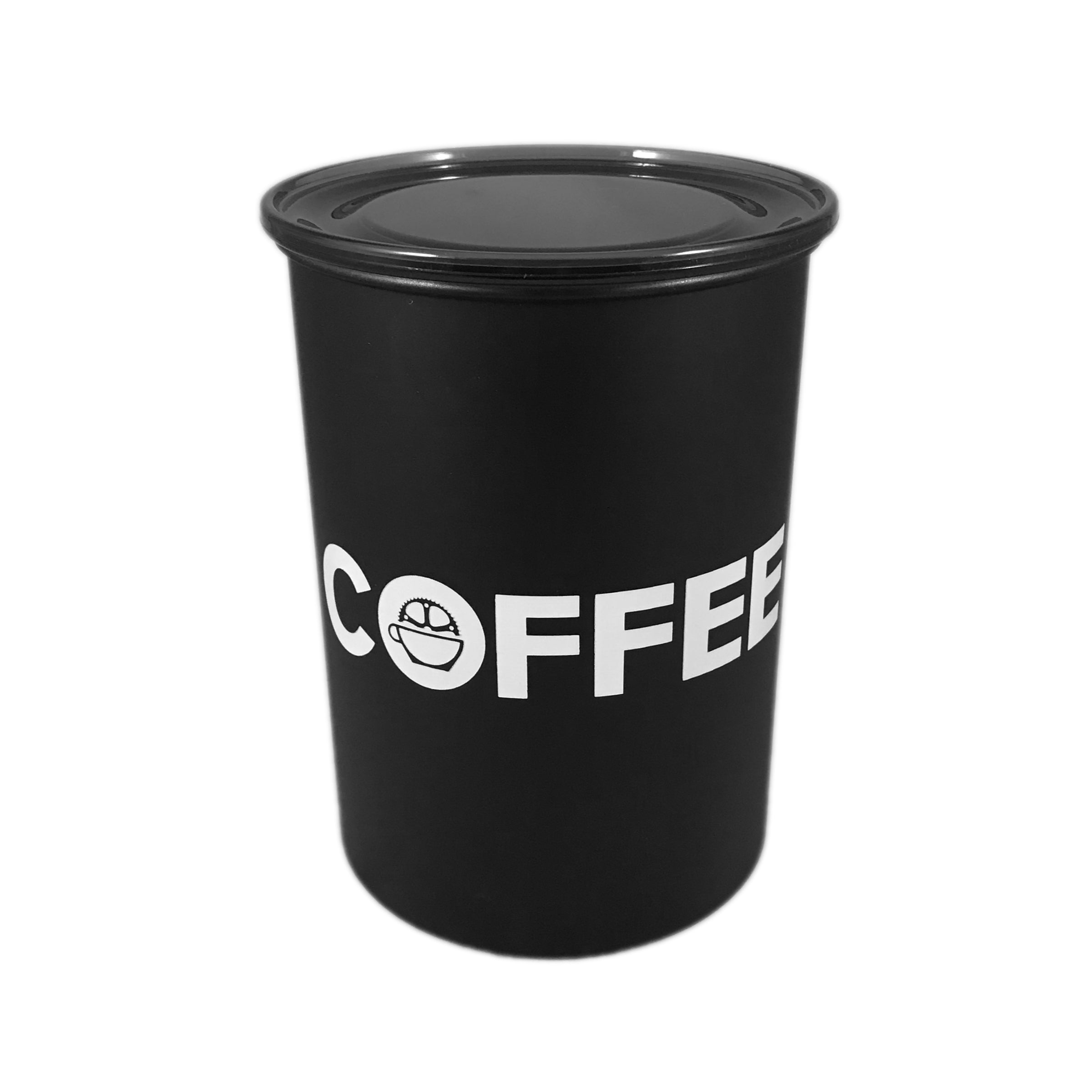 Airtight coffee container - Matte black - Holds 1 lb whole beans